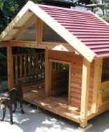 デッキと犬小屋が一体になったコンパクトでお洒落な犬小屋です。 新規格 犬小屋